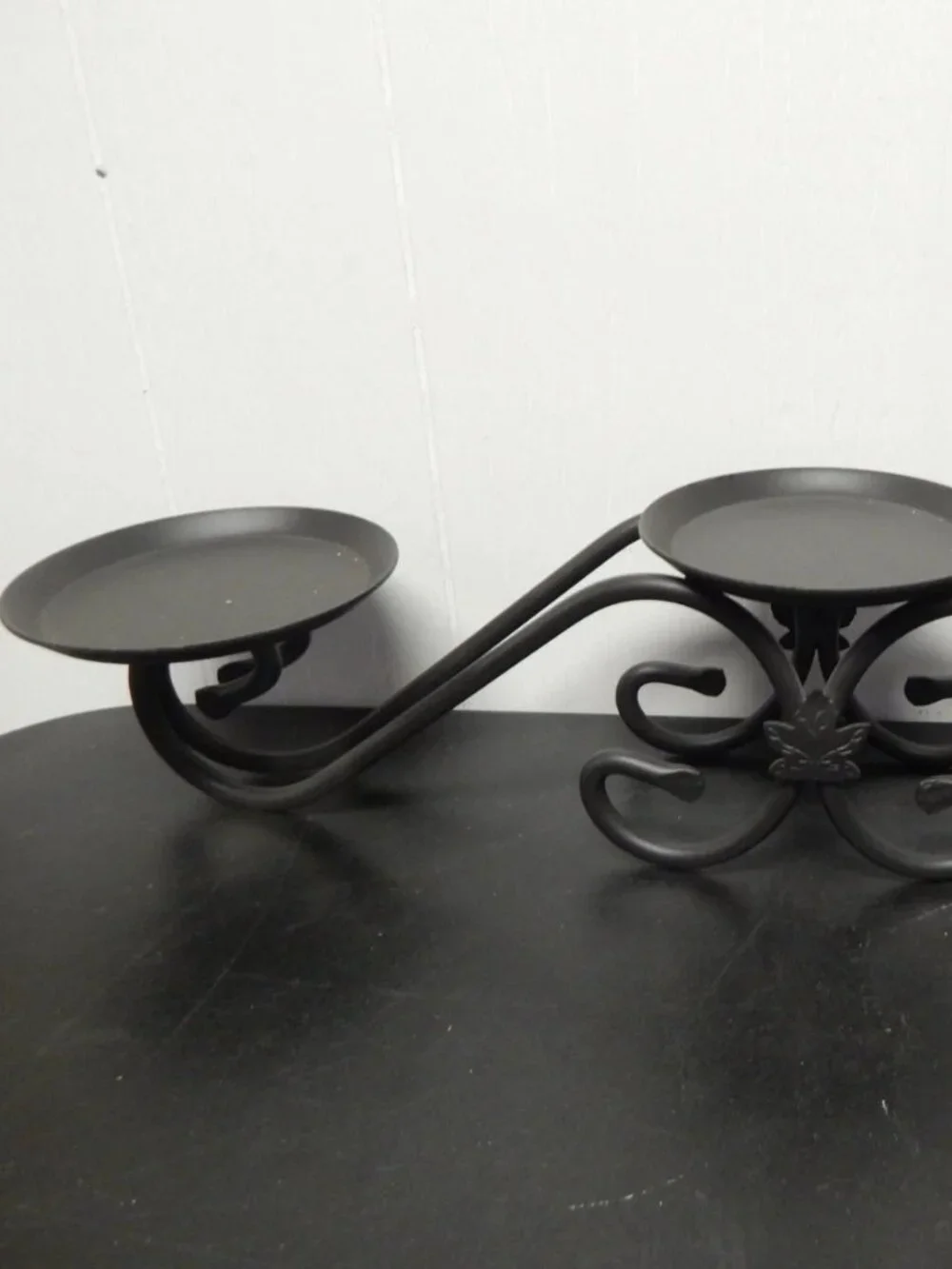 Longaberger Wrought Iron 3 Tier Pillar Candle Holder Maple Leaf Stand 20